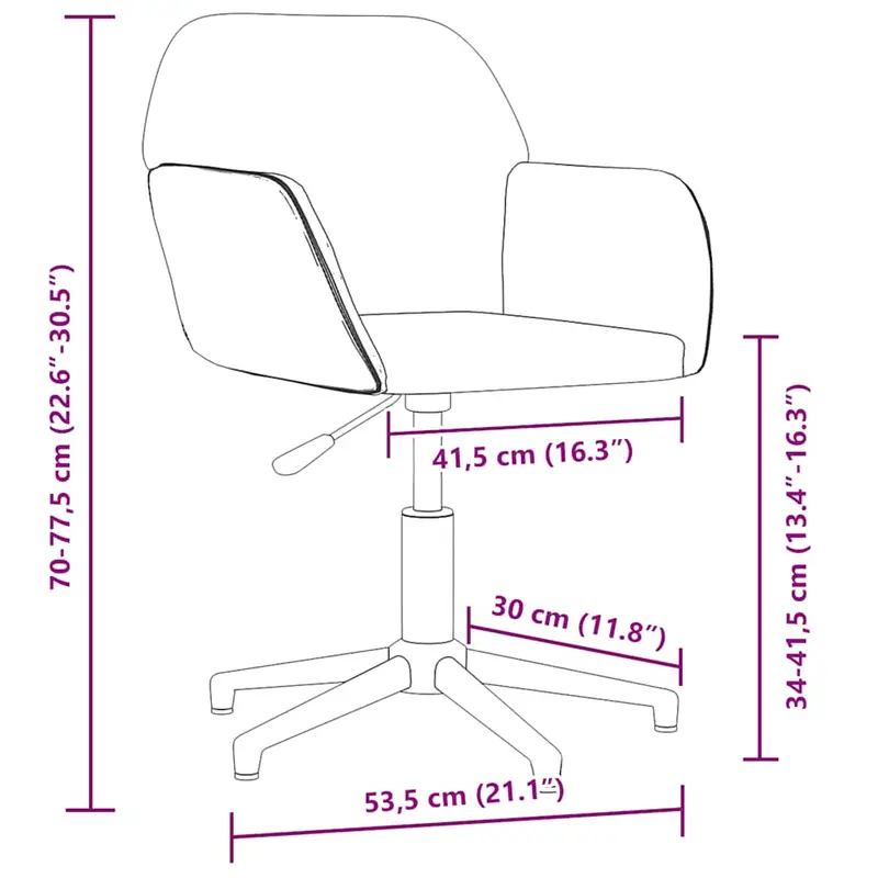 Silla de oficina giratoria tela gris oscuro