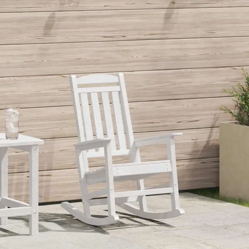 Silla mecedora de jardín 92 x 70 x 108cm HDPE