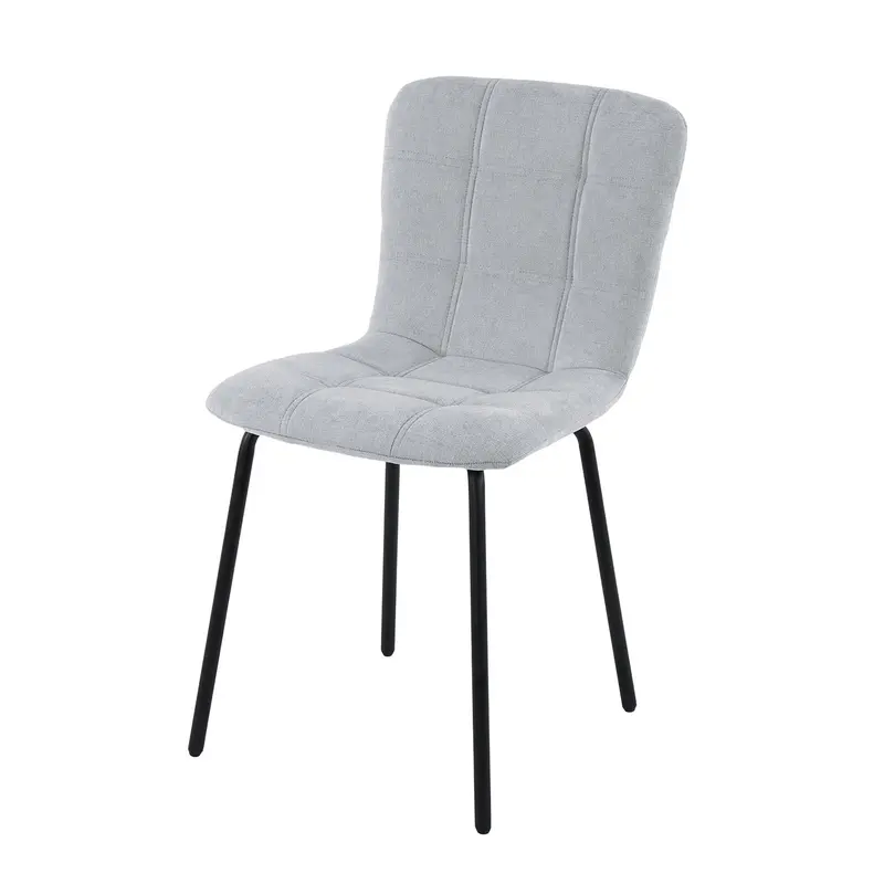 SILLA TAPIZADA GRIS CLARO