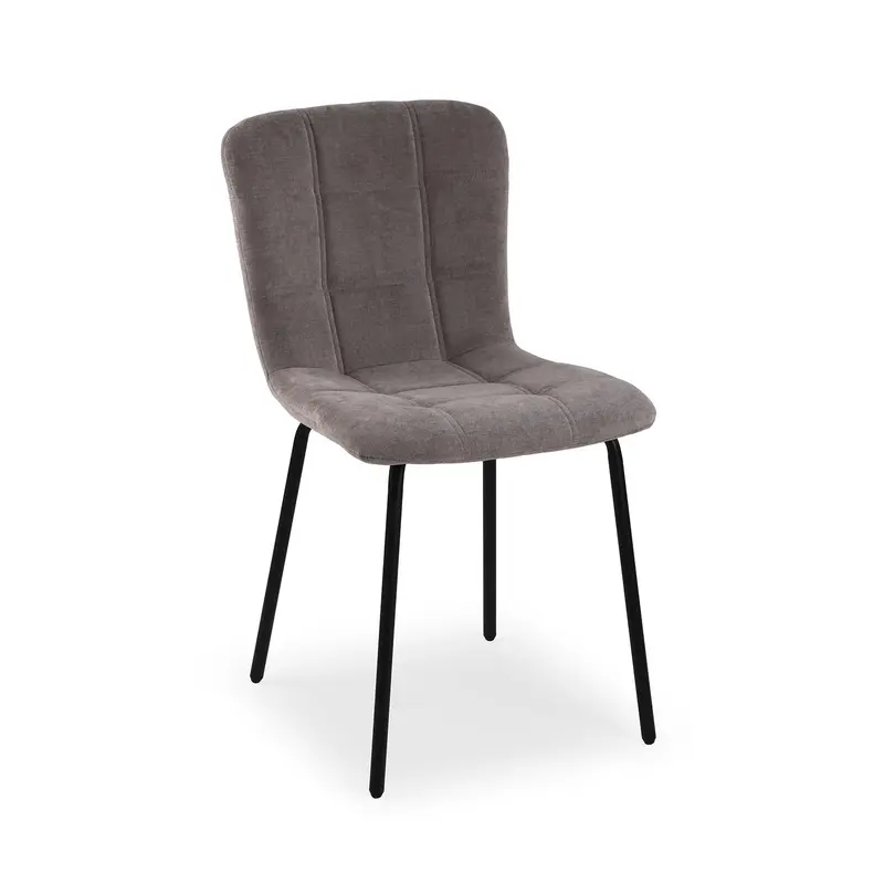 SILLA TAPIZADA GRIS OSCURO