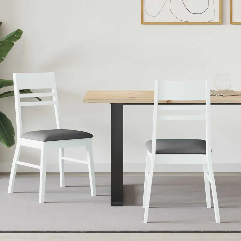 Sillas de comedor 2 pcs 43 x 54 x 89 cm Madera de Caucho Sólido