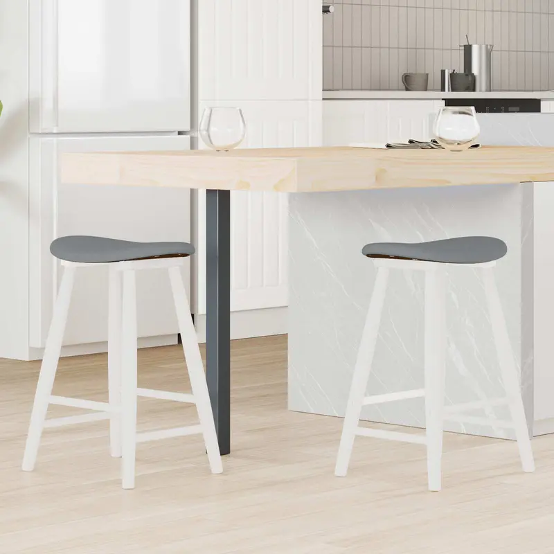 Sillas de comedor 2 pcs 46 x 37 x 63 cm Madera de Caucho Sólido