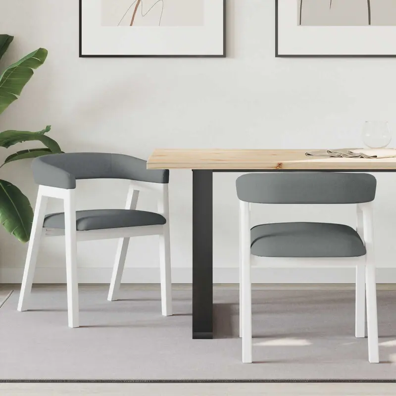 Sillas de comedor 2 pcs 54 x 57 x 73 cm Madera de Caucho Sólido