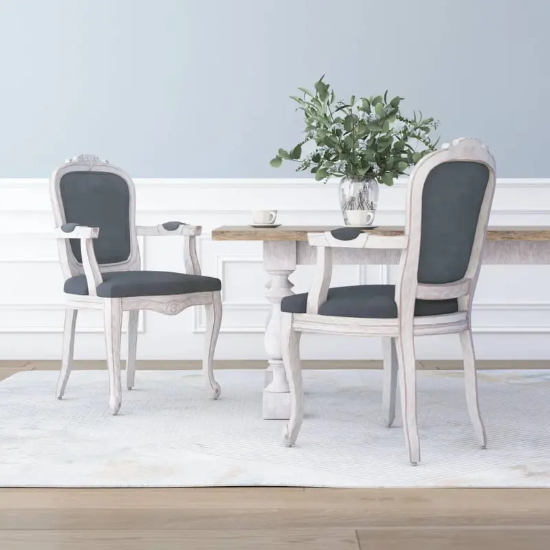 Sillas de comedor 2 uds terciopelo gris oscuro 62x59,5x100,5 cm