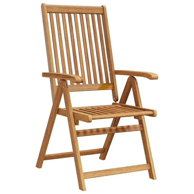 Sillas plegables de jardín 2 uds madera maciza acacia marrón