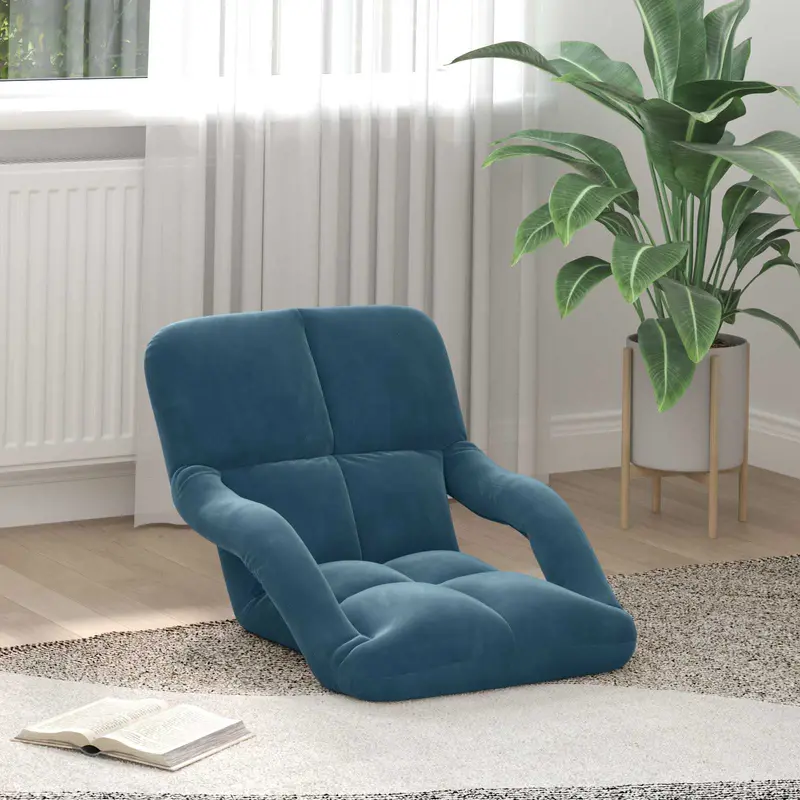 Sillón ajustable Azul Terciopelo