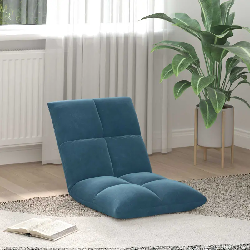 Sillón ajustable Azul Terciopelo