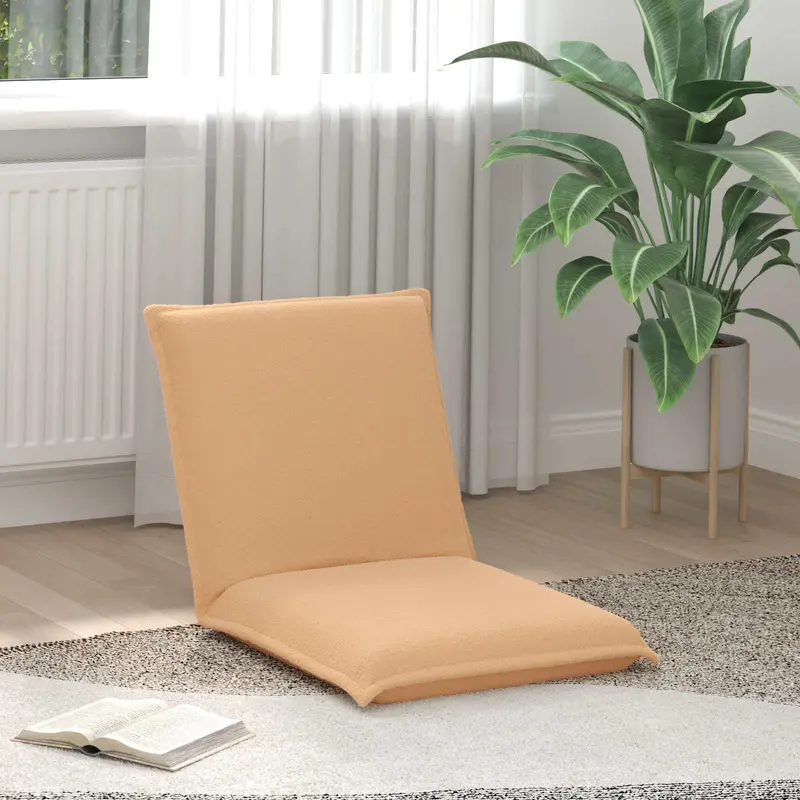 Sillón ajustable Beige Tela de Oveja