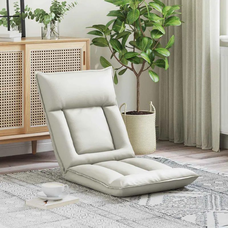 Sillón ajustable Blanco Cuero sintético