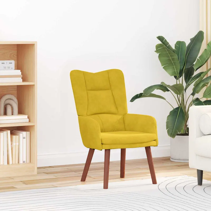sillón Amarillo 63 x 67 x 94 cm Terciopelo