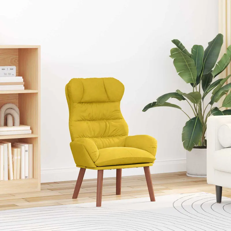 sillón Amarillo 69 x 74 x 93 cm Terciopelo