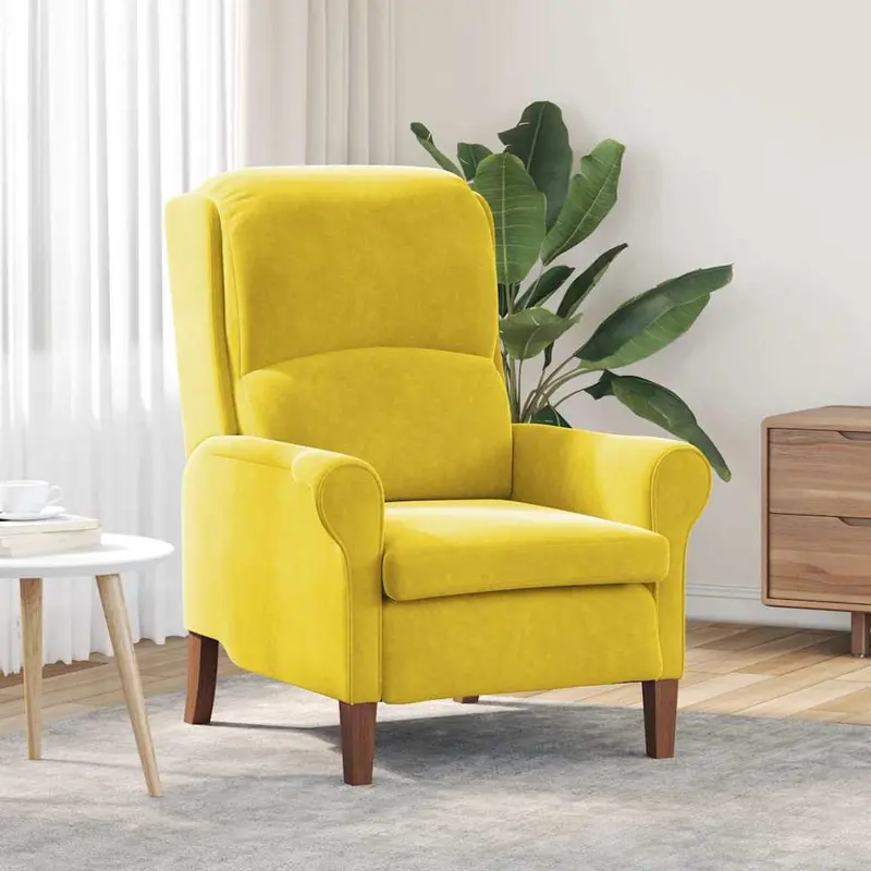 sillón Amarillo Terciopelo