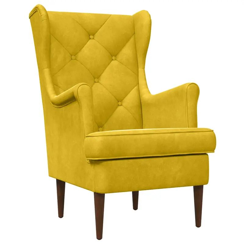 Sillón Amarillo Terciopelo