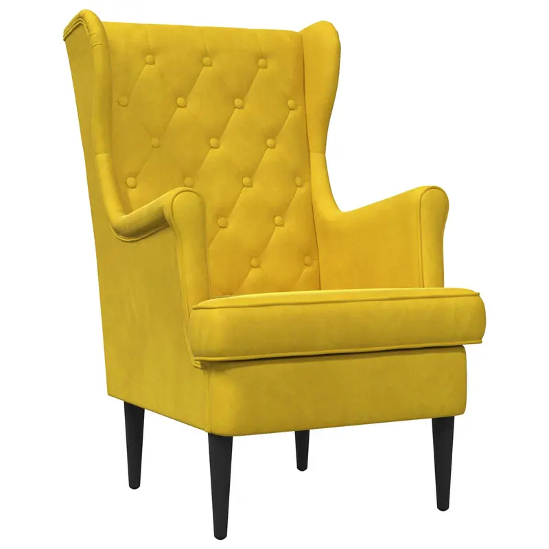 Sillón Amarillo Terciopelo