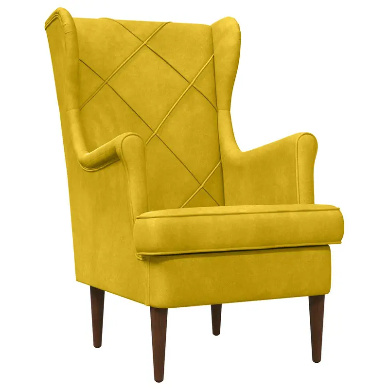 Sillón Amarillo Terciopelo