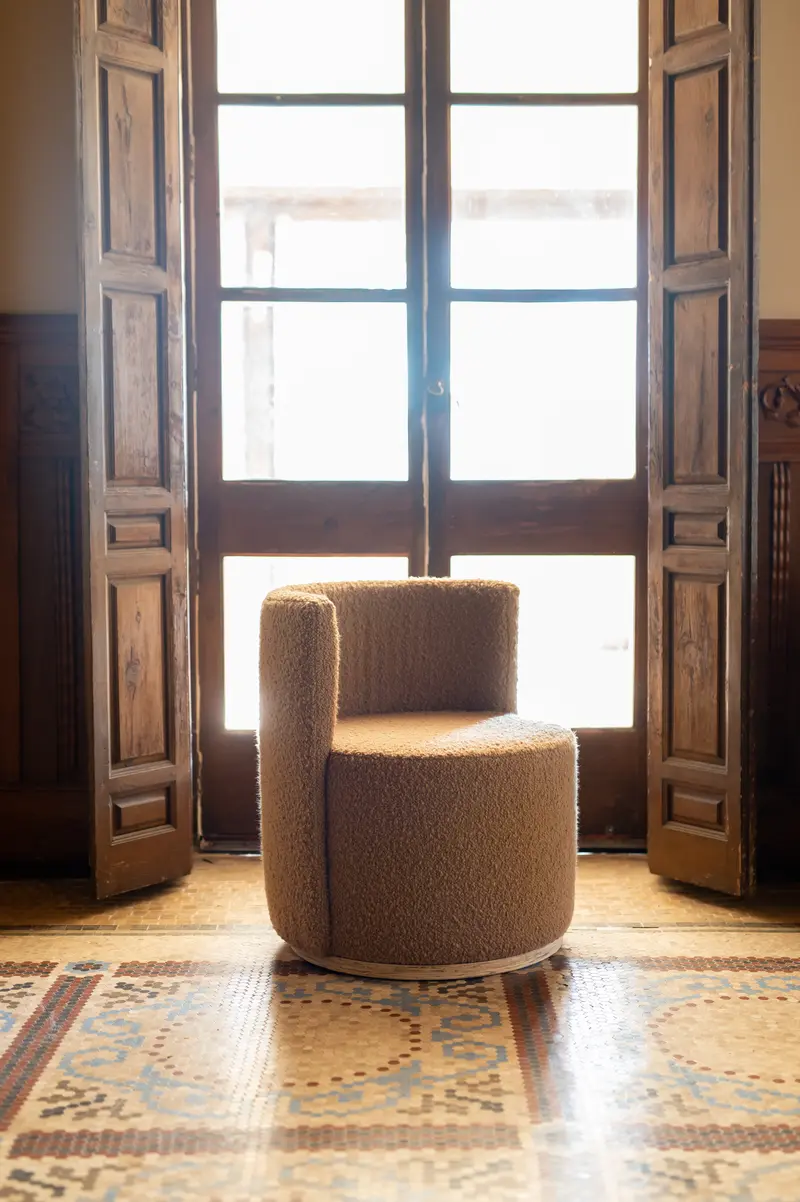 Sillón Artesano Bouclé Marrón