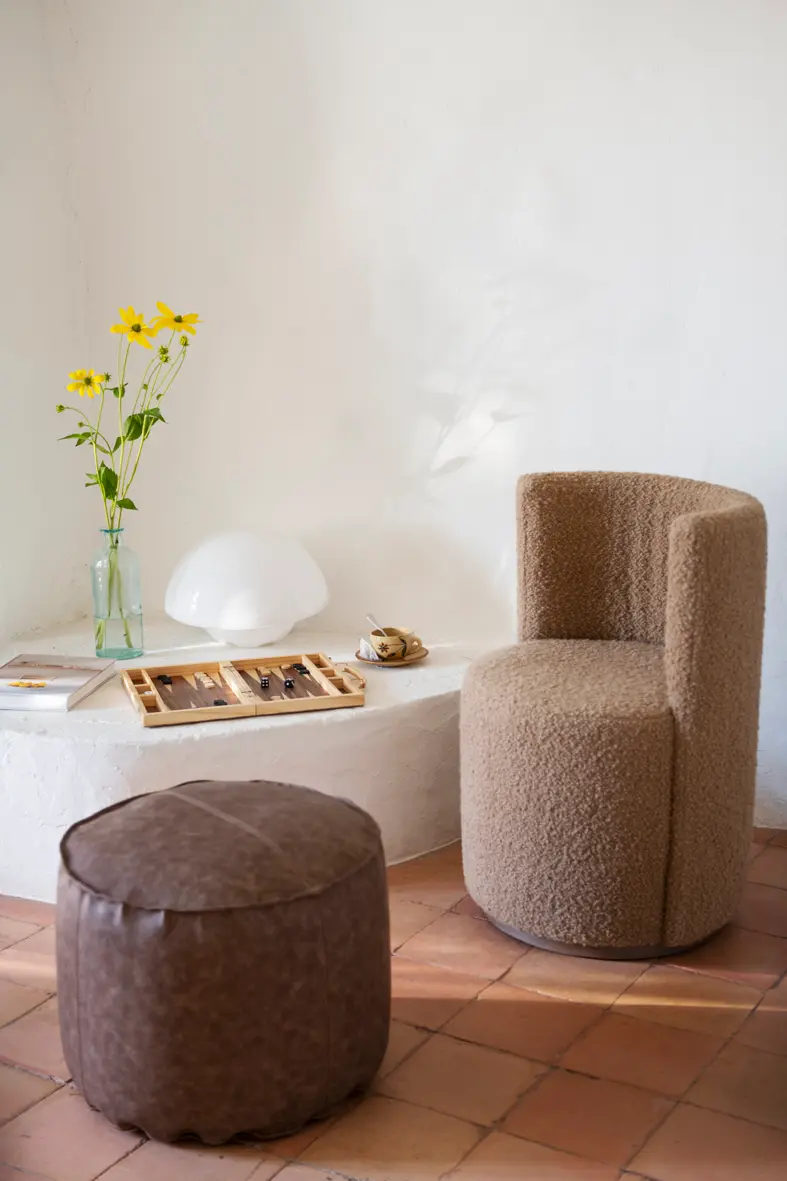 Sillón Artesano Bouclé Marrón