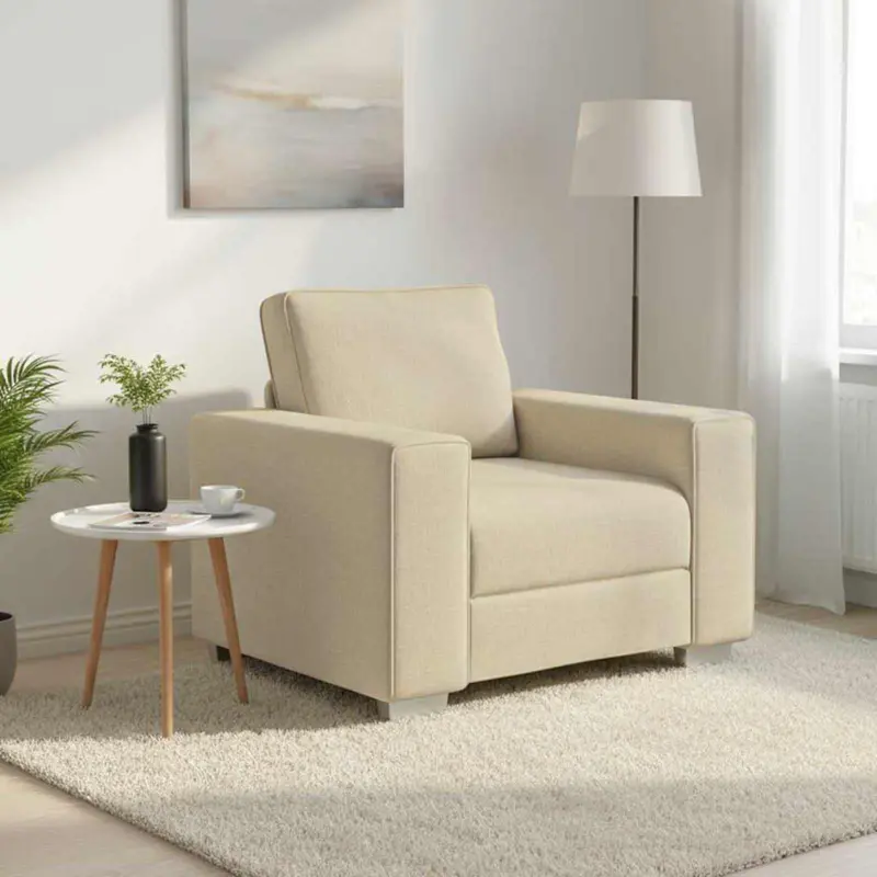 Sillón Crema 100 cm tela