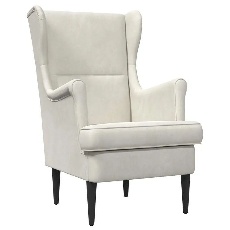 Sillón Crema Terciopelo
