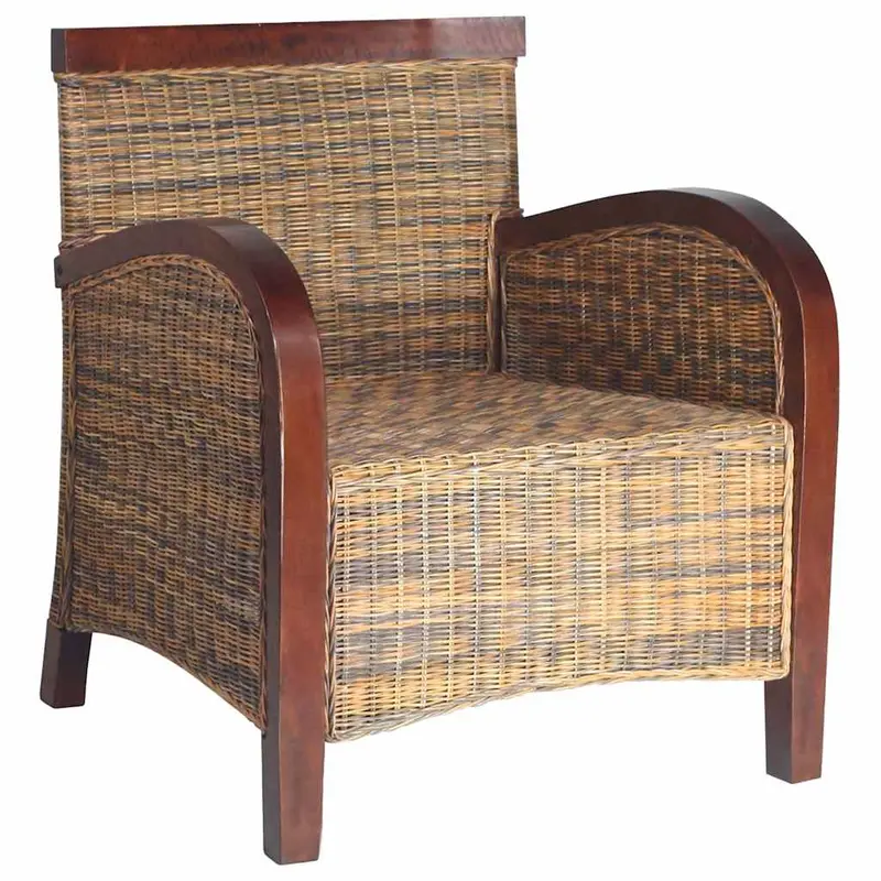 Sillón de ratán tejido a mano