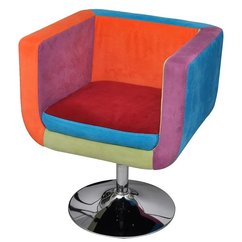 Sillón de tela de diseño patchwork