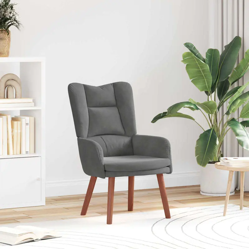 sillón Gris oscuro 63 x 67 x 94 cm Terciopelo