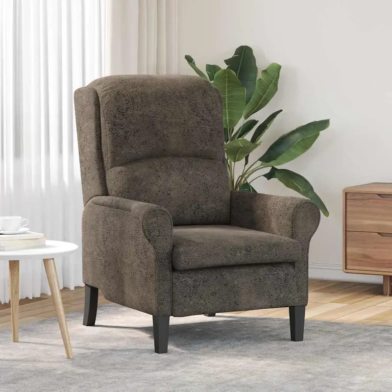 sillón Gris oscuro Cuero sintético