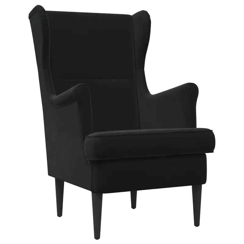Sillón Negro Terciopelo