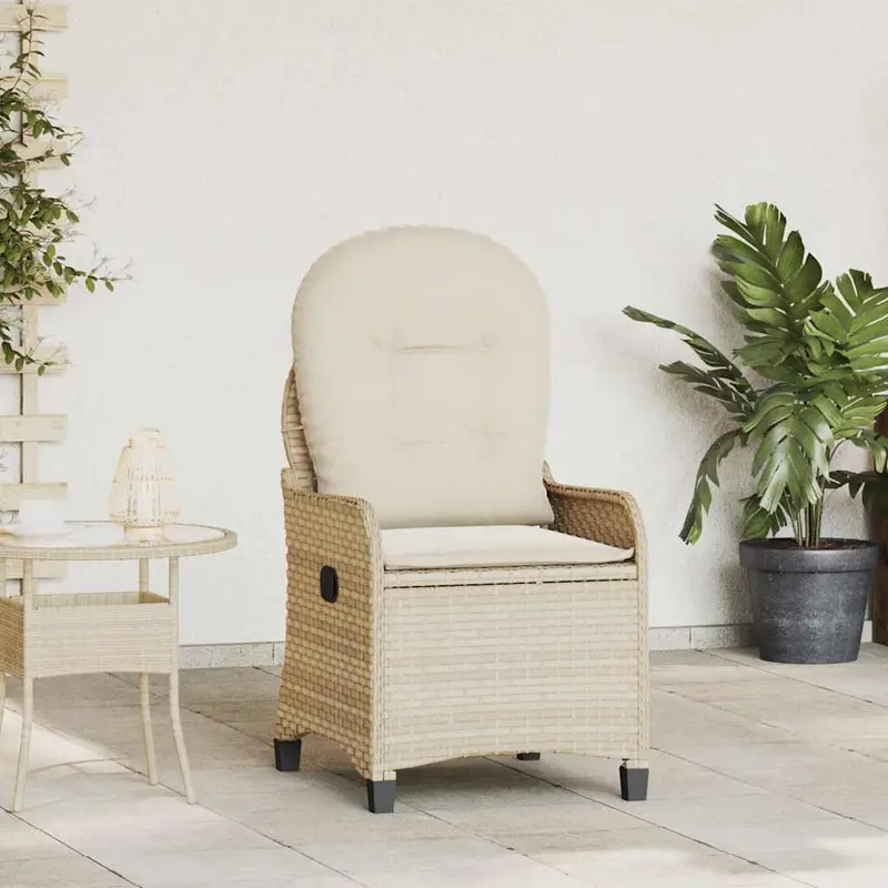 Sillón reclinable Beige 56 x 66 x 95 cm ratán sintético