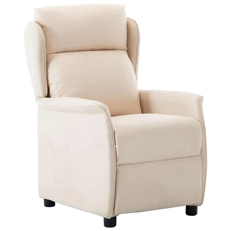 Sillón reclinable Crema 66.5 x 94 x 101.5 cm Poliéster