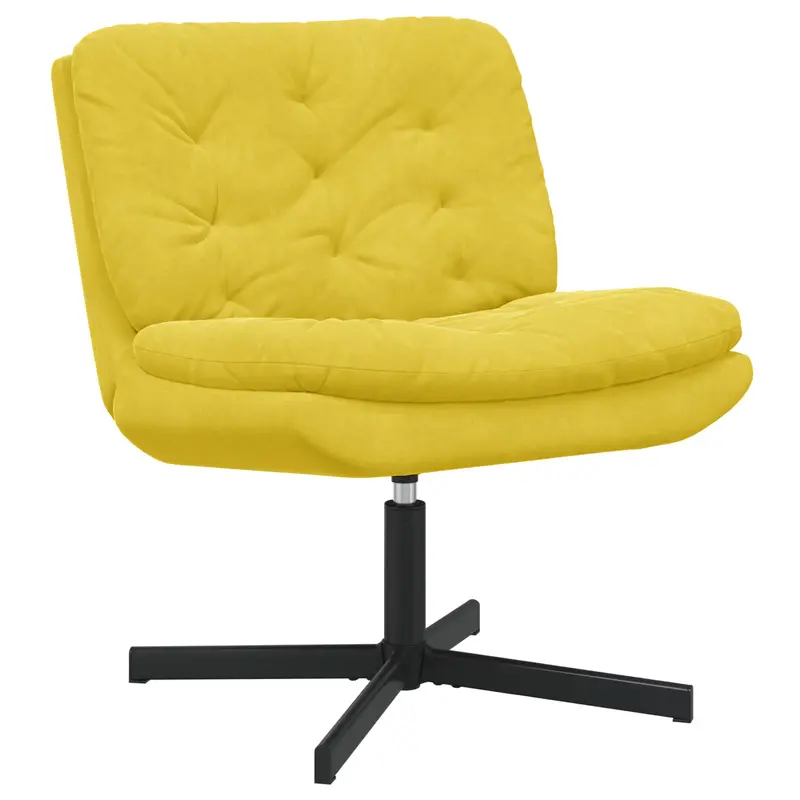 Sillón Relax giratorio Amarillo 63 x 75 x 76 cm Terciopelo