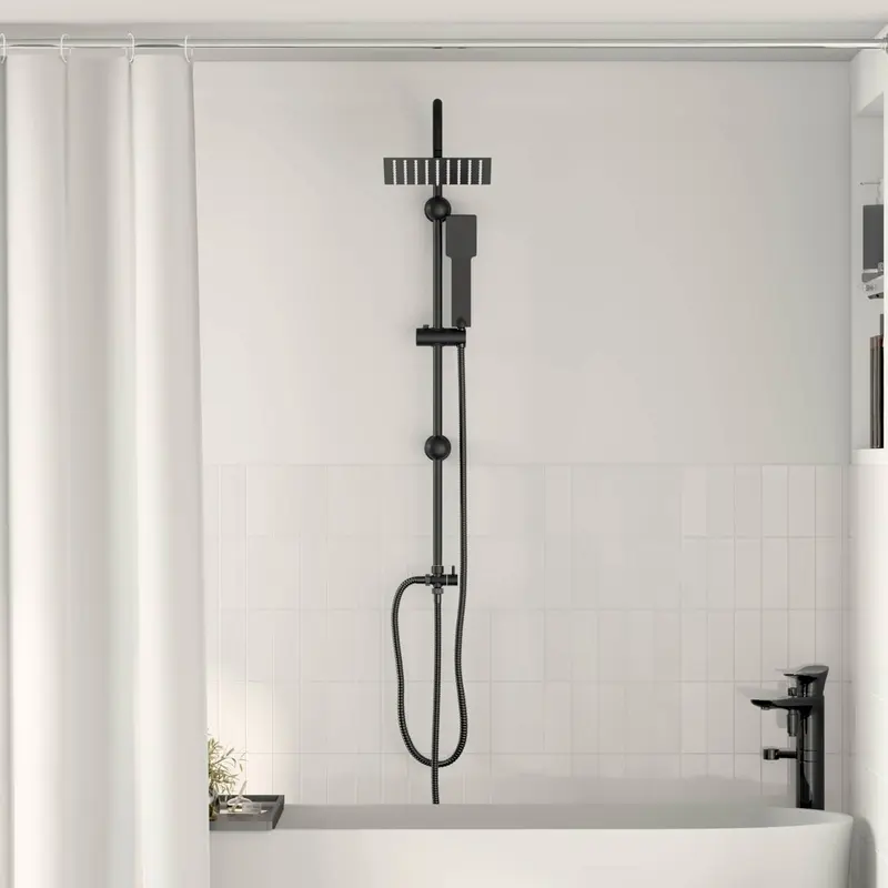 Sistema de Ducha Negro 47 x 20 x 95 cm Acero inoxidable