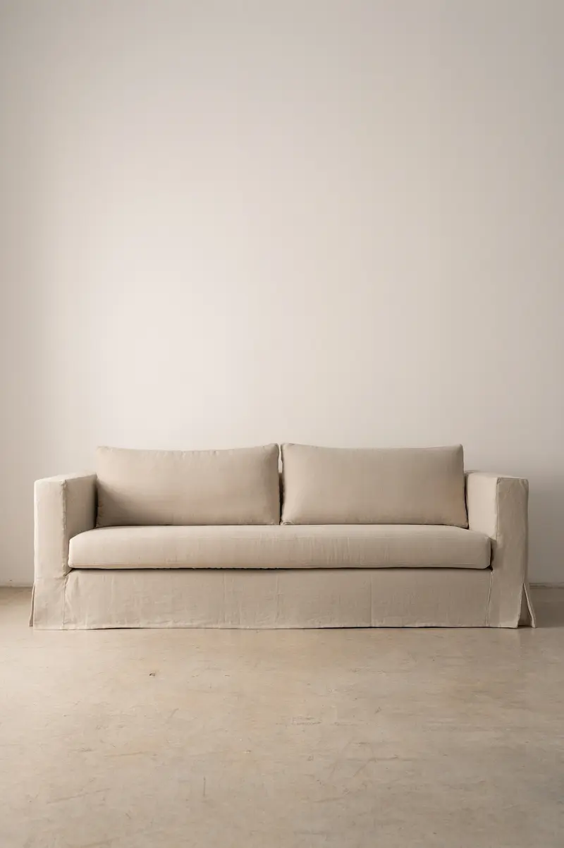 Sofá Artesano Loir 240x95x70cm LIno Natural