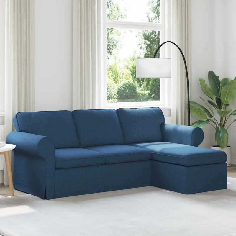 Sofá Azul 215 x 138 x 80 cm tela