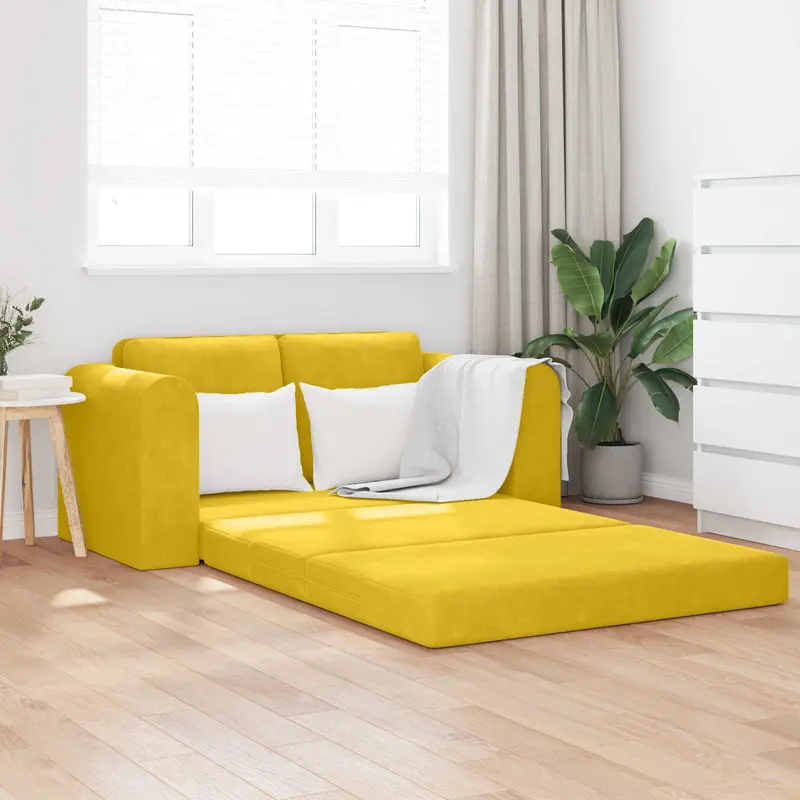 Sofá cama Amarillo 148 x 71 x 83 cm Terciopelo