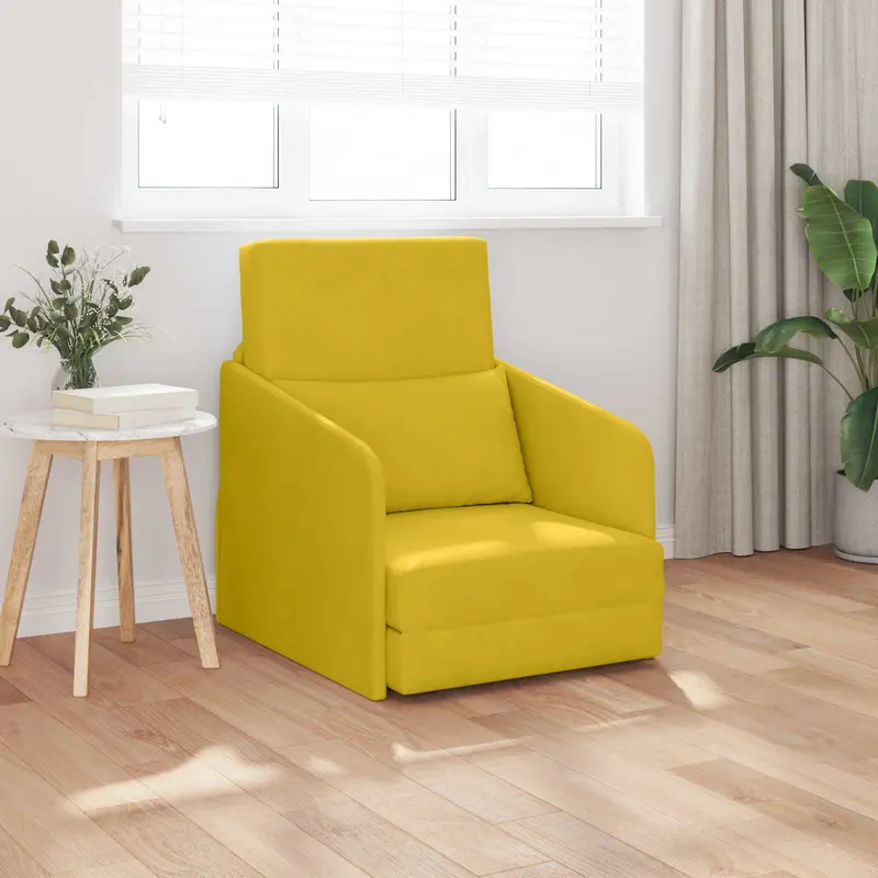 Sofá cama Amarillo 65 x 80 x 83 cm Terciopelo