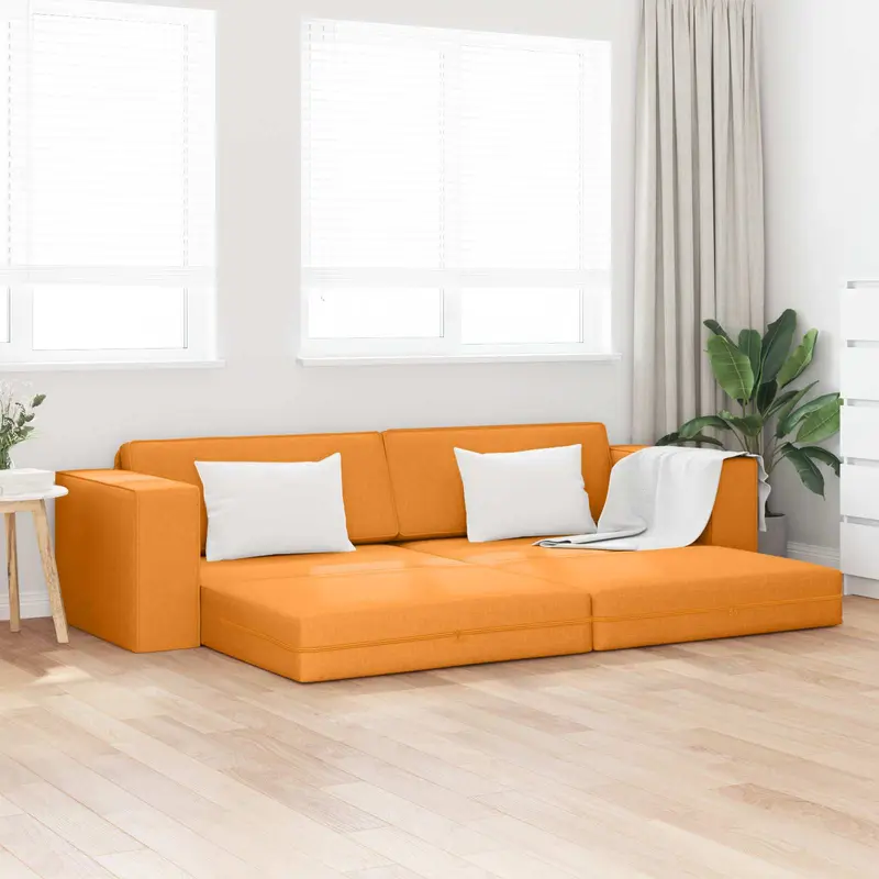 Sofá cama Amarillo oscuro 245 x 78 x 77 cm tela