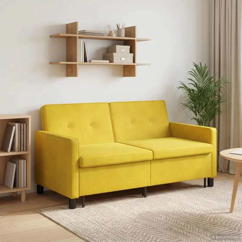 Sofá cama Amarillo Tela