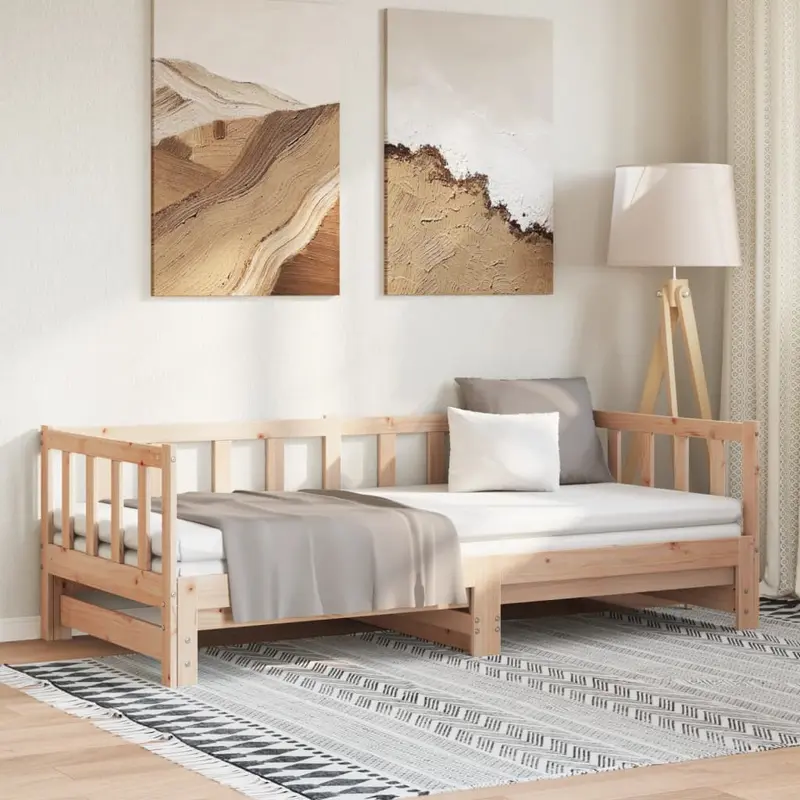 Sofá cama nido madera maciza de pino 90x200 cm