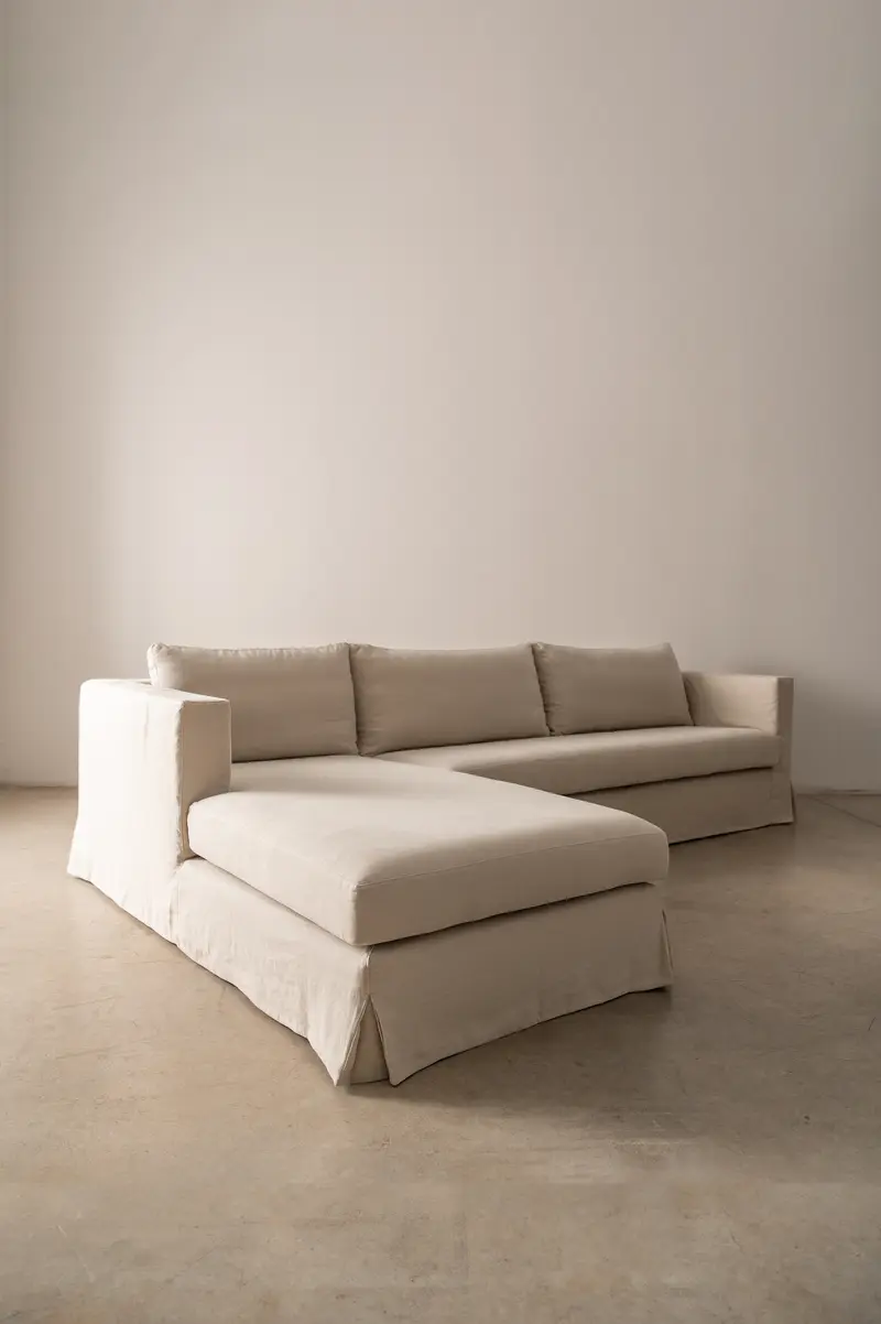 Sofá con Chaise Longue Loir Natural