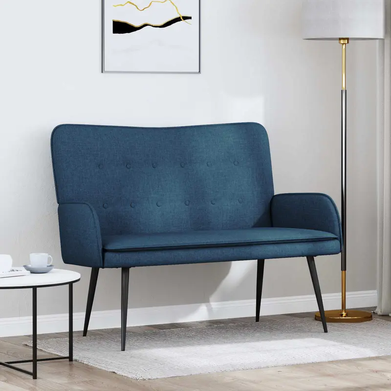Sofá de 2 Plazas Azul 115 x 61 x 87 cm Tela
