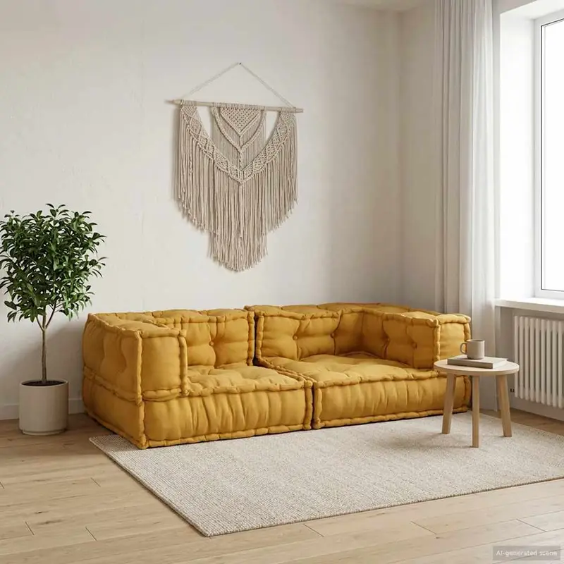 Sofá modular de 2 plazas 5 colores de tela 140x70x36