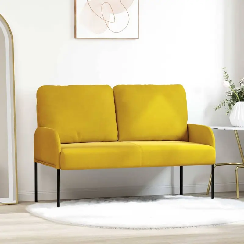 Sofás con cojín 110cm Amarillo Madera contrachapada