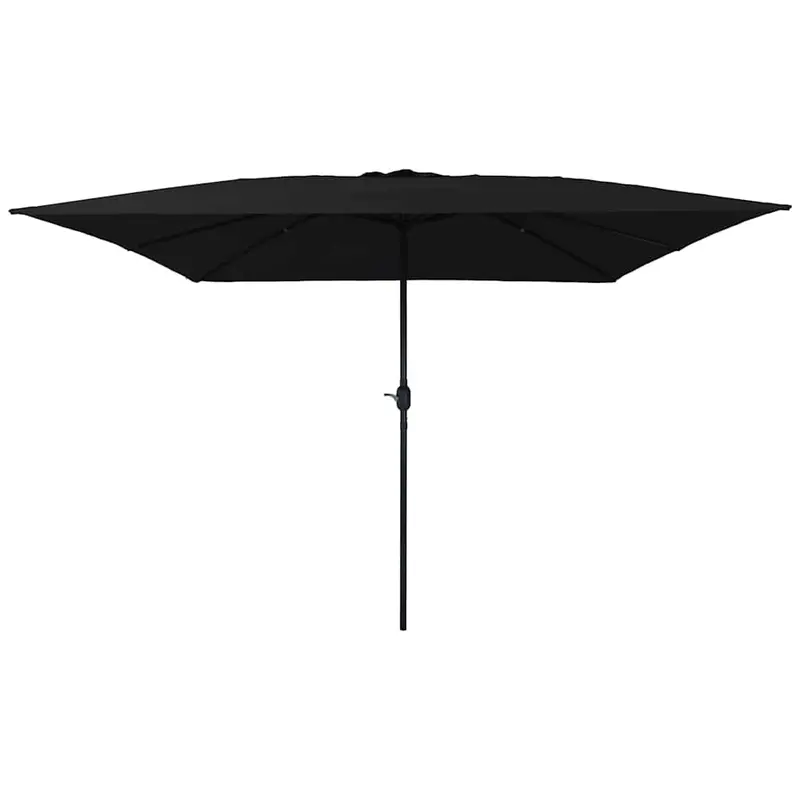 Sombrilla de jardín Negro 295 x 295 x 245 cm Poliéster y Acero