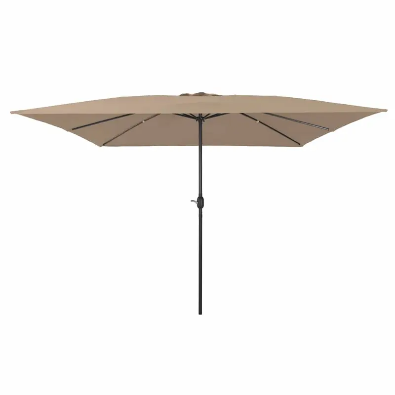 Sombrilla de jardín Taupé 295 x 295 x 245 cm Poliéster y Acero