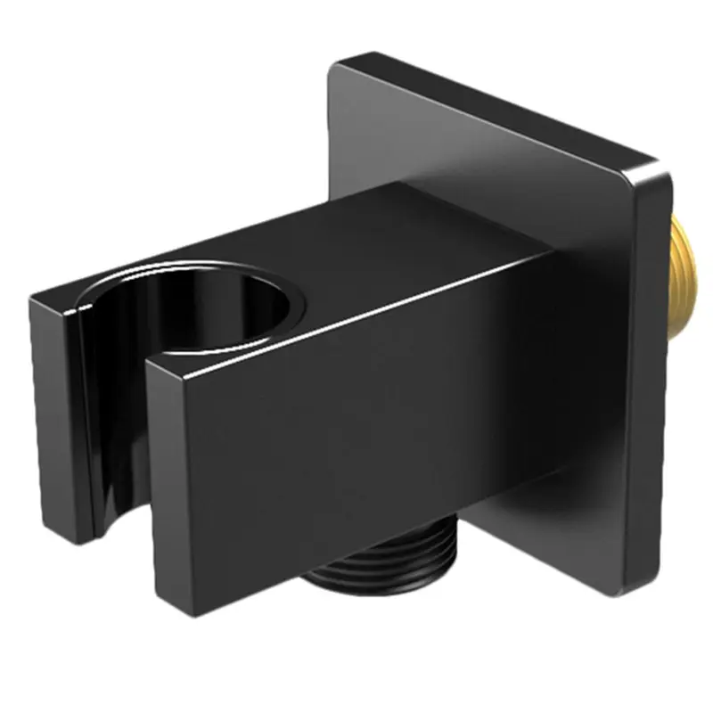 Soporte alcachofa de mano cuadrado negro mate de Valaz