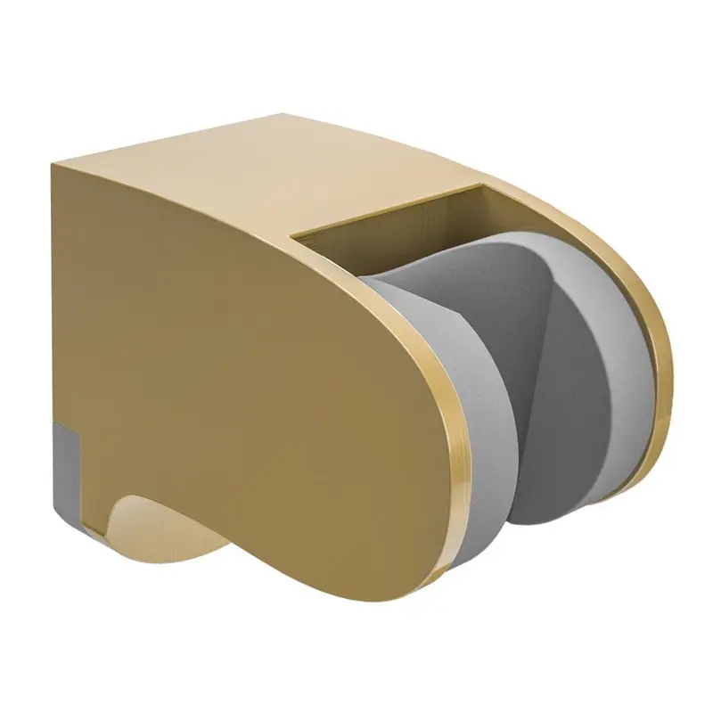 Soporte alcachofa de mano en PVC oro mate inclinable con protección PVD de Valaz