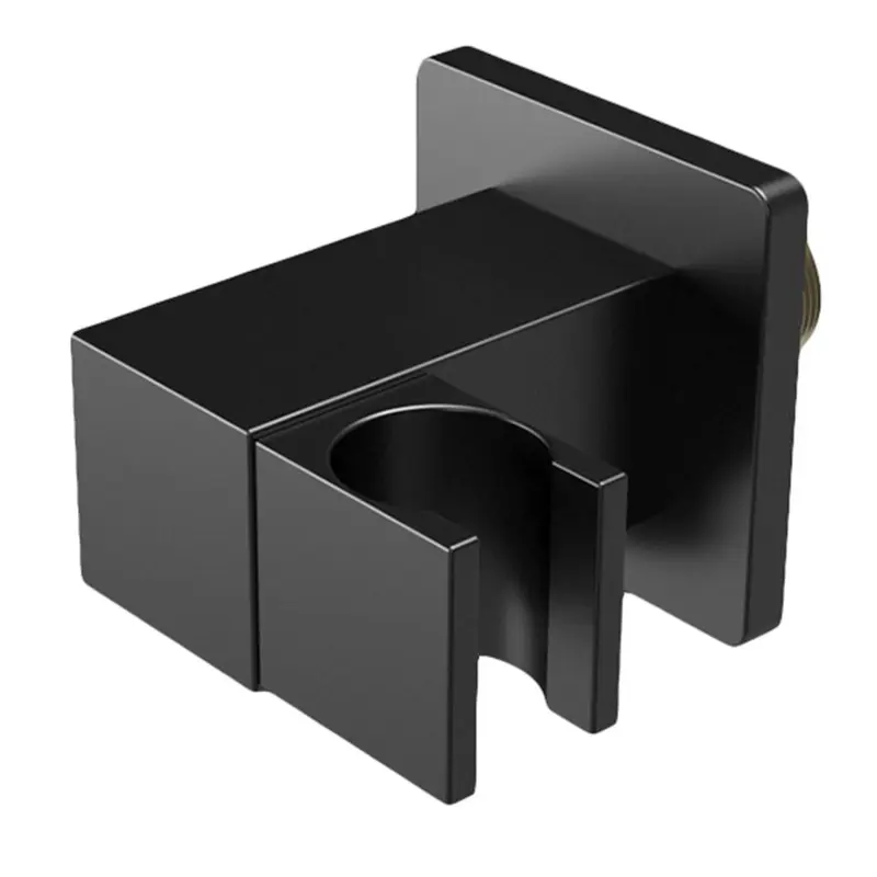 Soporte alcachofa de mano inclinable negro mate latón rosca 1/2 pulgada montaje pared de Valaz