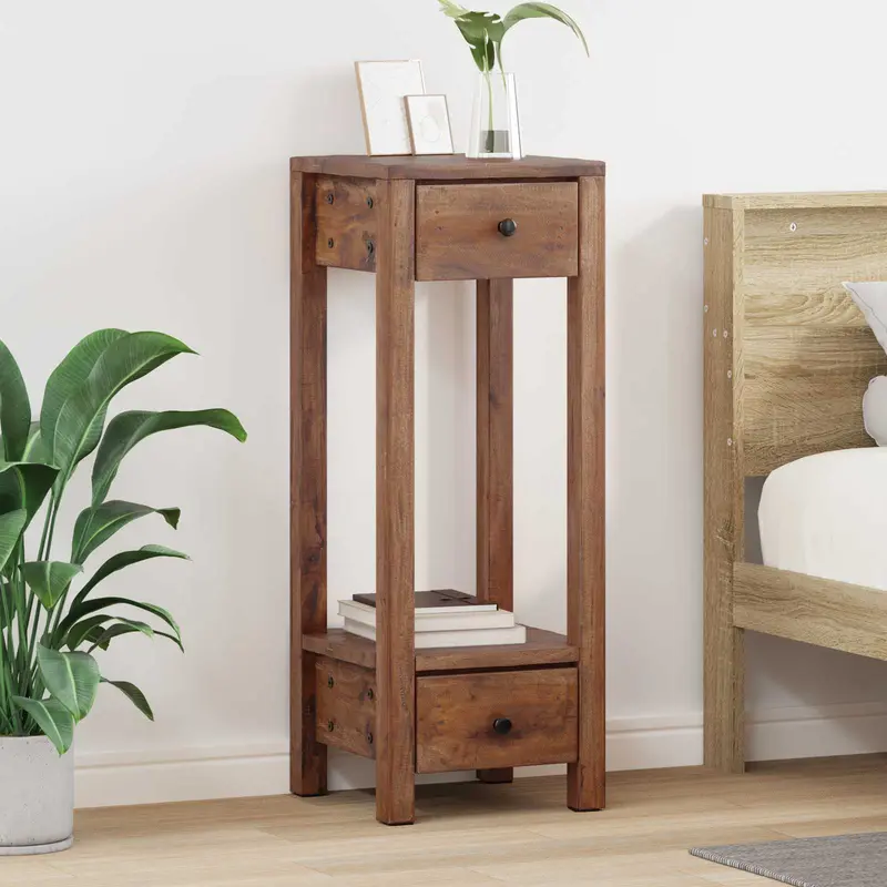 Soporte de plantas Marrón 30 x 30 x 80 cm Madera de Caoba