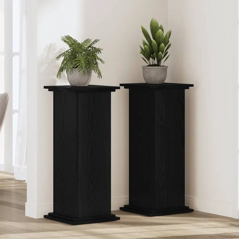 Soporte de plantas Roble Negro 33 x 33 x 100 cm